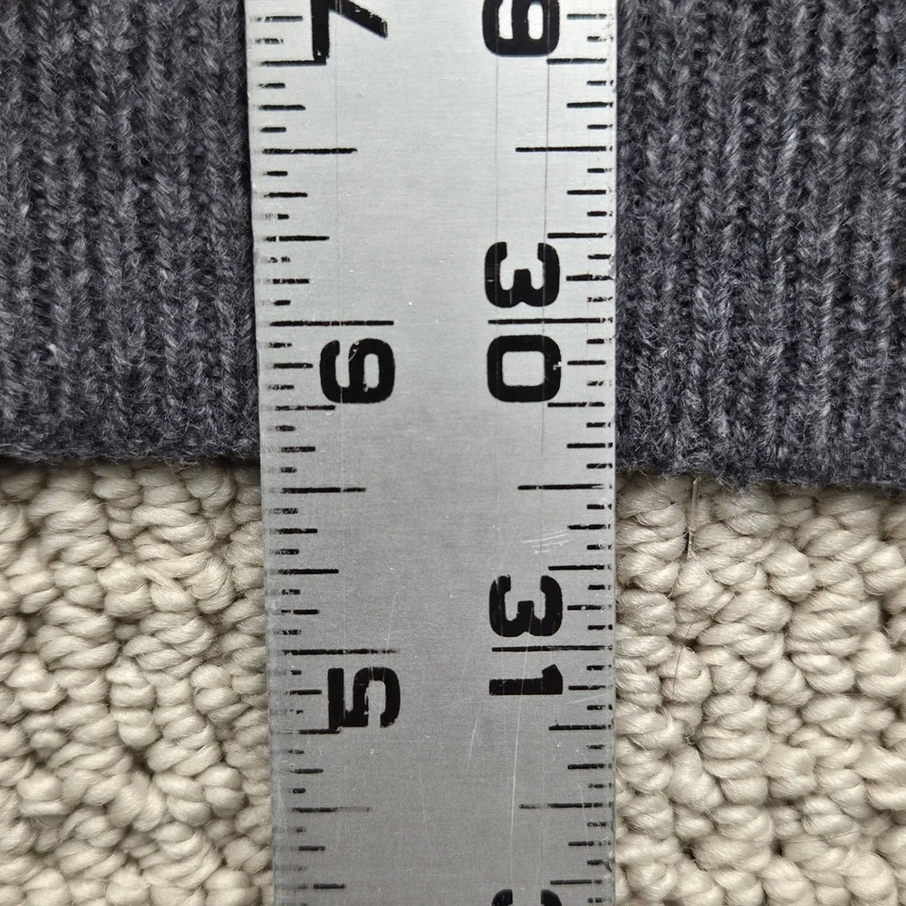 Banana Republic Men's XXL Gray Fair Isle Quarter Zip Cotton‎ Wool Blend Sweater